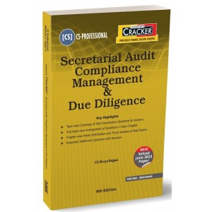 Taxmann's Secretarial Audit Compliance Management & Due Diligence (SACMDD) Cracker for CS Professional December 2023 Exam [New Syllabus] by CS. Divya Bajpai 